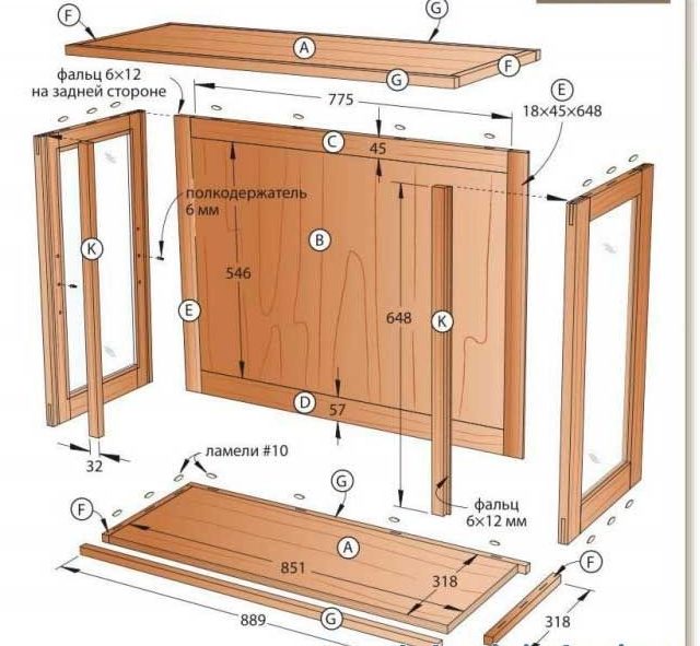 Буфет из дерева своими руками чертежи