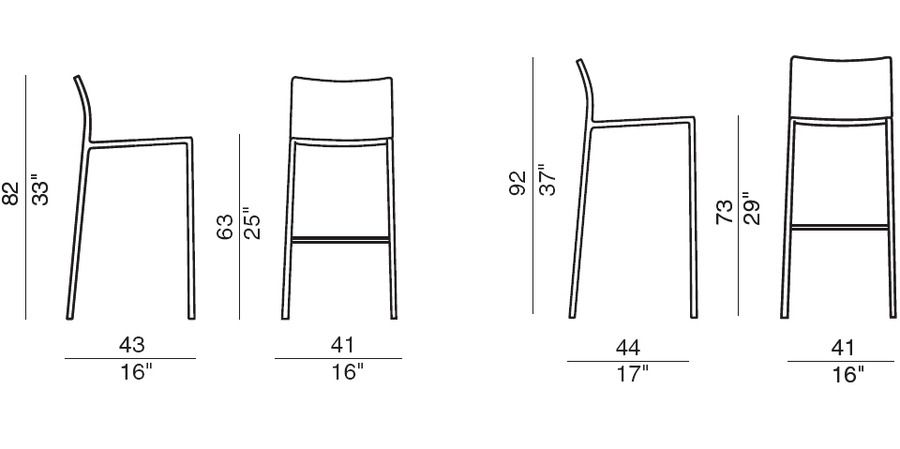 размеры барного стула
