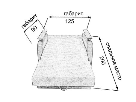 Сколько весит диван. Диван аккордеон габариты. Размер дивана аккордеон-3.