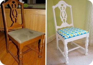 Реставрация стула с мягким сиденьем