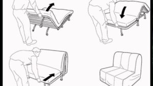 Как разобрать кресло кровать на части