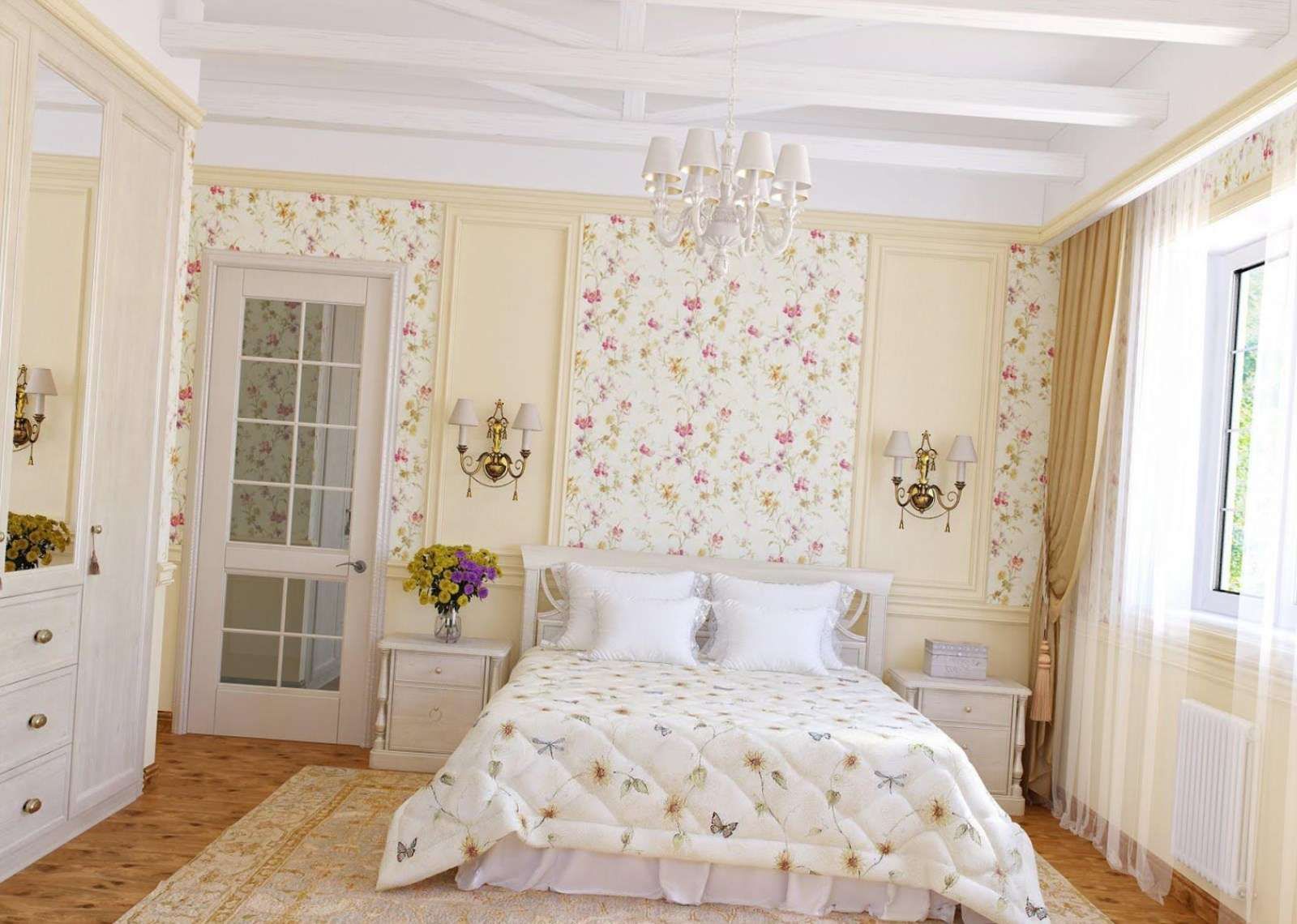 Спальни прованс фото. Спальня в стиле шебби Шик и Прованс. Спальня Прованс в интерьере. Спальня во французском стиле. Обои для спальни.