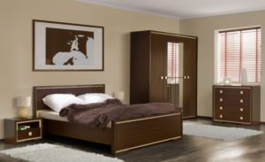 дизайн спальни с мебелью цвета венге фото