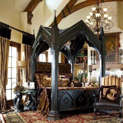 спальня в готическом стиле