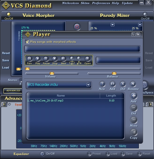 Использование AV Voice Changer Diamond