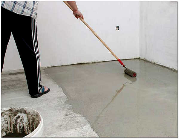 Выравнивание бетонного пола под ковролин.