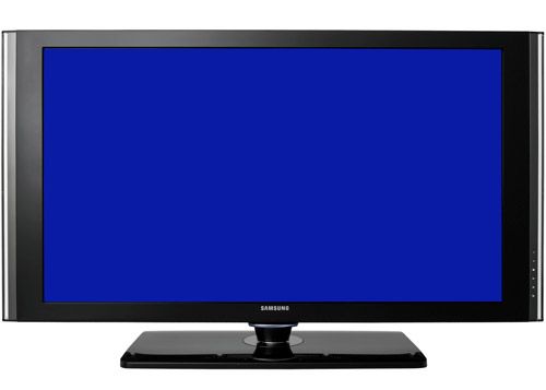 синий экран на телевизоре