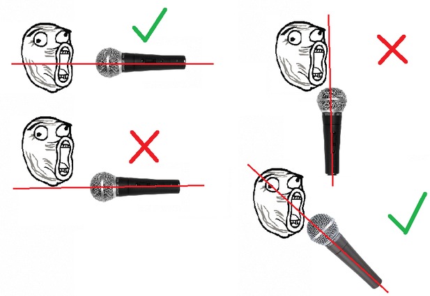 как правильно держать микрофон